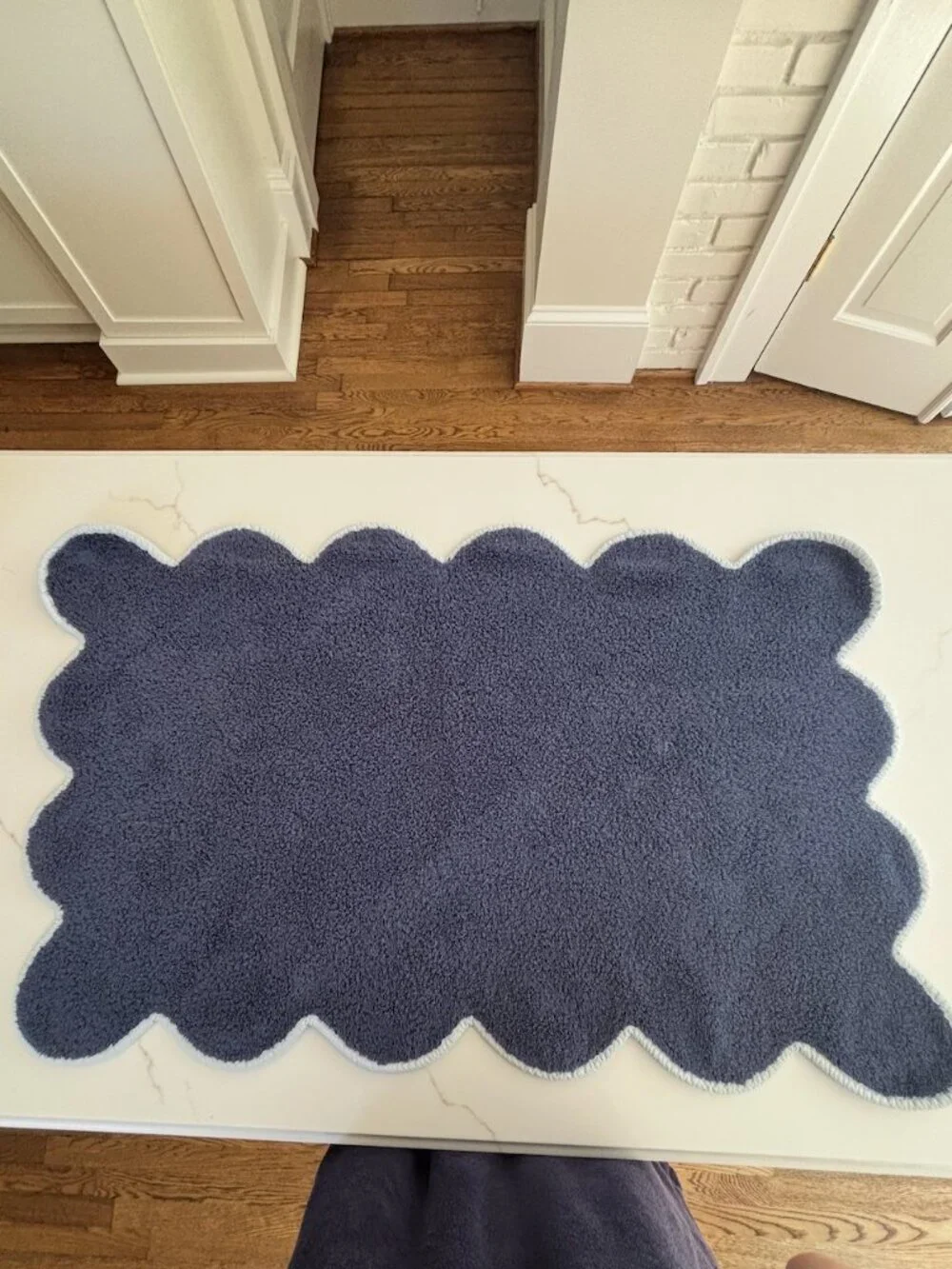 Anthropologie Scallop Edge Bath Mat